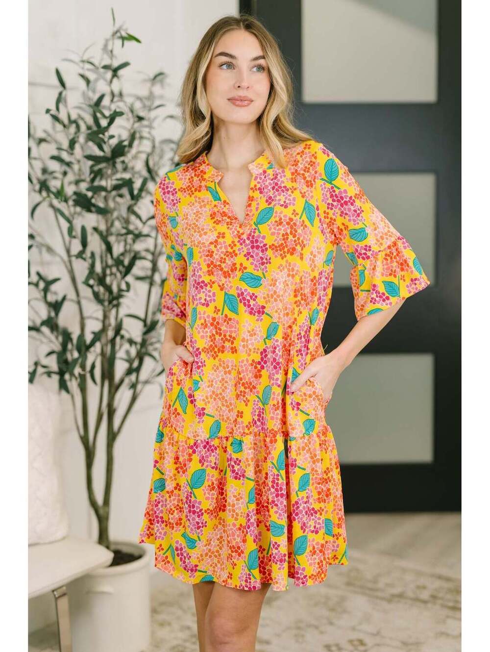 Lizzy Sunday Dress in Leaf Multi Floral- 7/20/2026